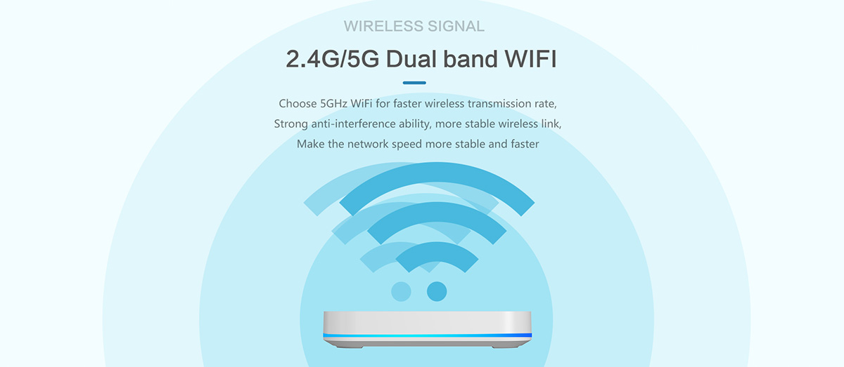 无线信号 - 2.4G/5G 双频 WIFI